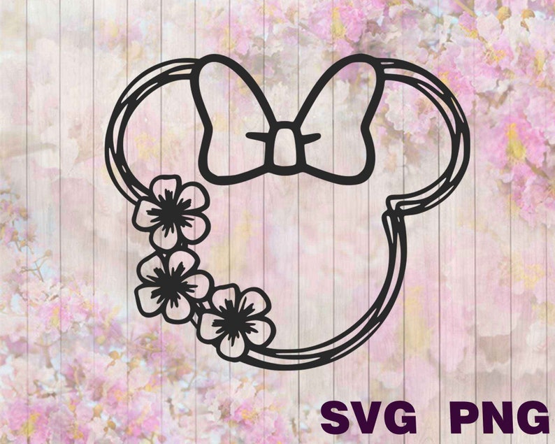 Free Free 180 Floral Minnie Mouse Ears Svg SVG PNG EPS DXF File