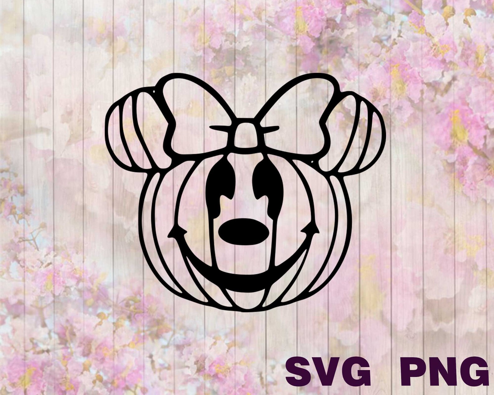 Minnie mouse pumpkin svg Minnie mouse ears svg Helloween | Etsy