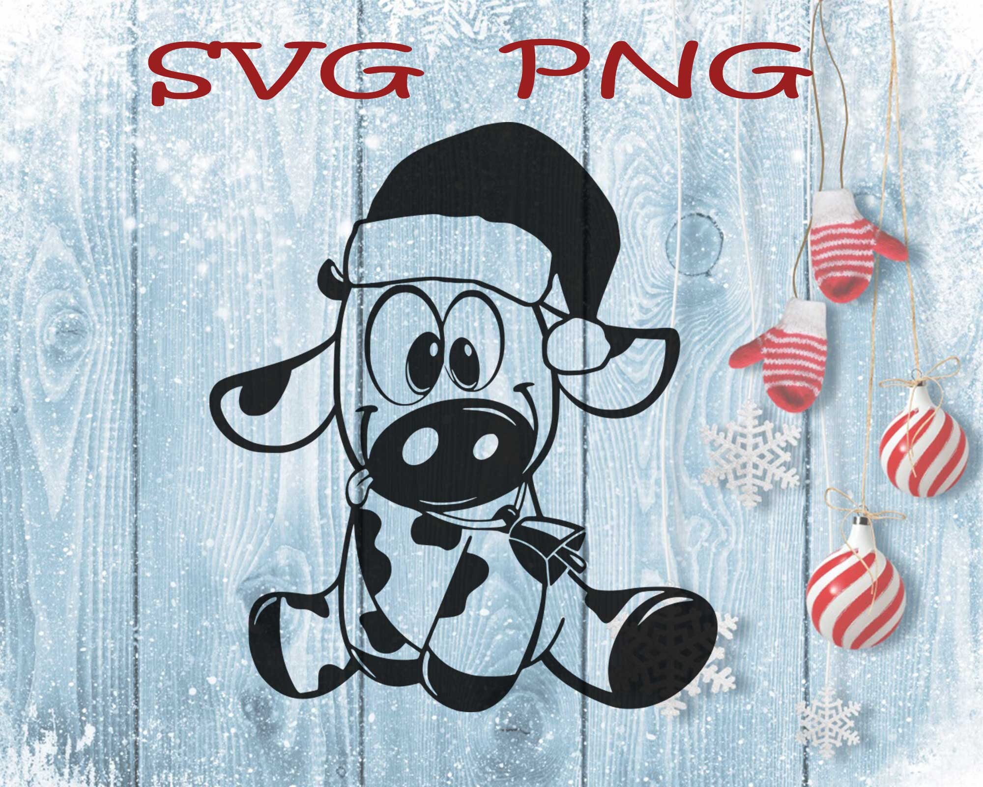 Christmas Cow SVG