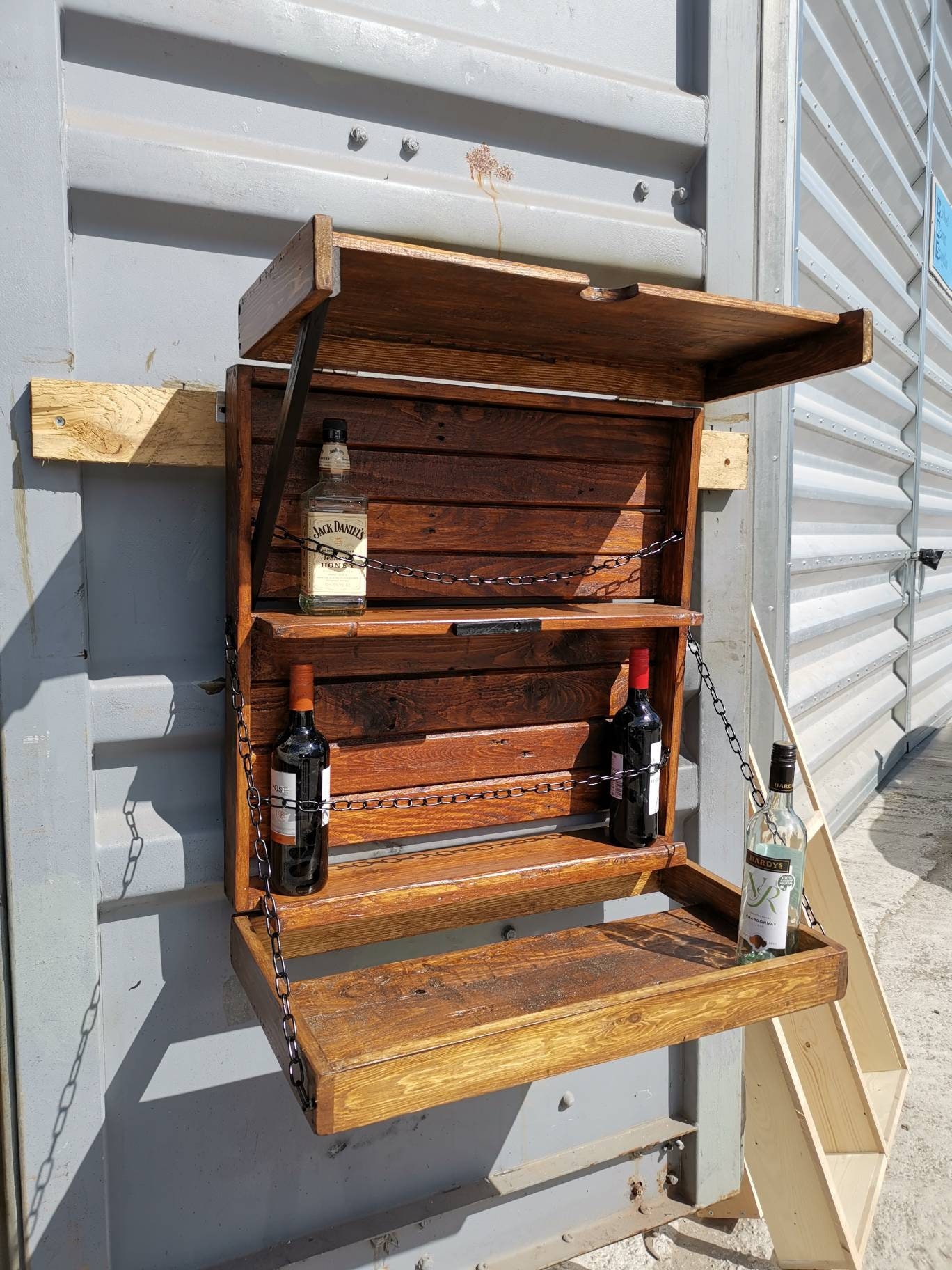 Custom Reclaimed Rustic Wall Bar Etsy UK