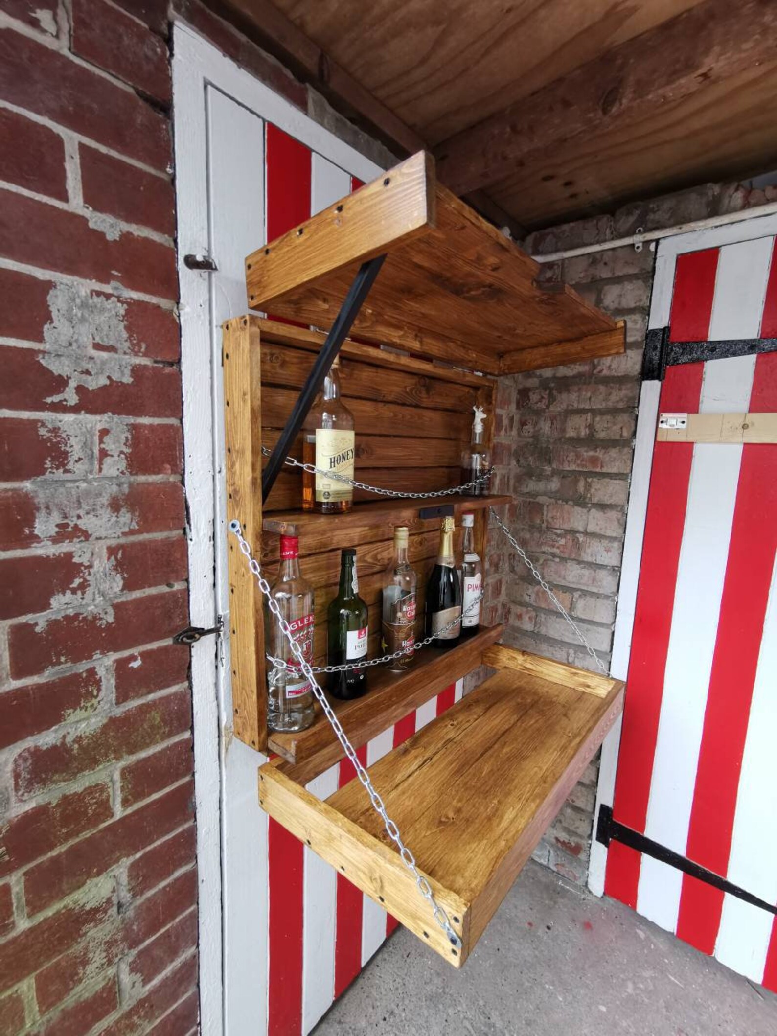 Custom Reclaimed Rustic Wall Bar Etsy UK