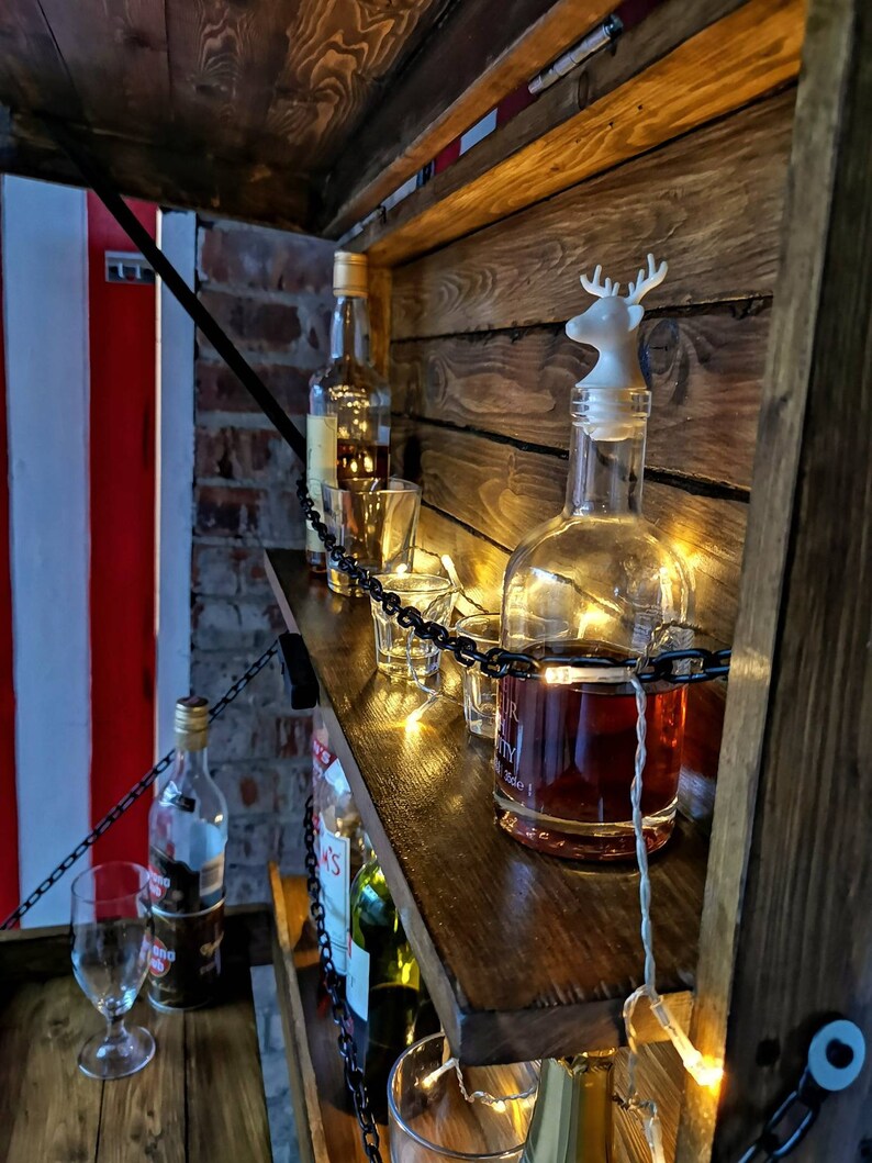 Custom Rustic Wall Bar Etsy