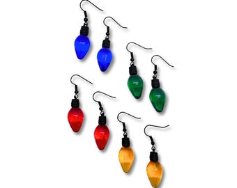 Pendientes con adorno de bulbo de gelatina, ligeros y brillantes, ideales para las fiestas.
