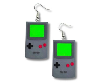 Nostalgic Handheld Gaming Earrings 3D Printed 1990's Nostalgia Gamer Jewelry