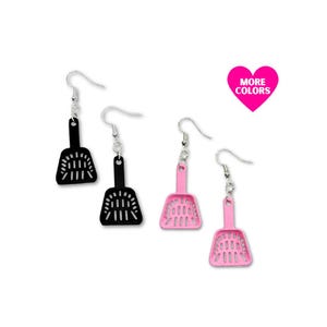 Cat Litter Scooper Earrings Weird 3D Printed Jewelry