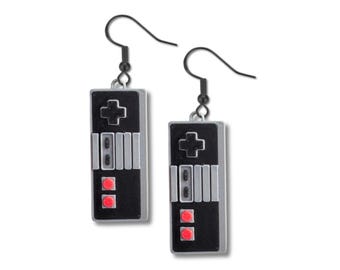 Retro Video Game Controller Earrings 3D Printed Jewelry