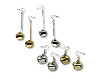 Holiday Jingle Bell Earrings Christmas Festive Party Jewelry