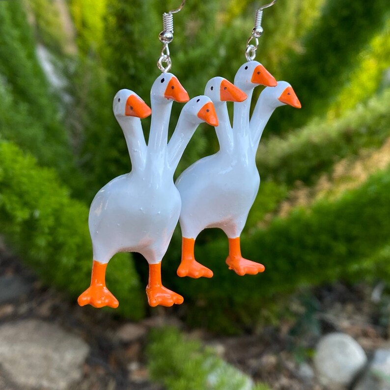 3headed Goose Duck Earrings ORIGINAL ARTIST Keychain Loose Etsy Denmark