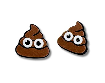 Tiny Poo Stud Earrings Funny Emoticon Jewelry