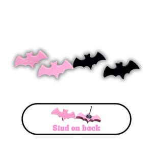 Tiny Bat Stud Earrings 3D Printed Surgical Steel Halloween Jewelry