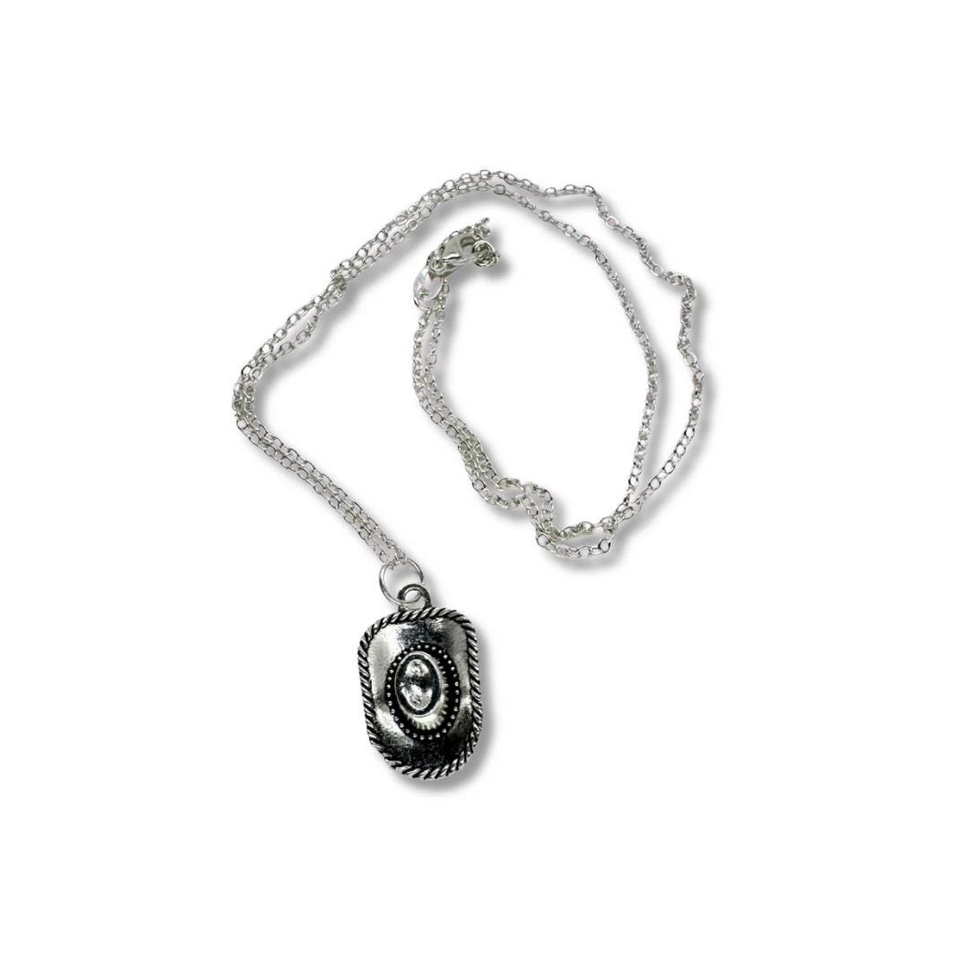 Cowboy Hat Necklace Sterling Silver Western Jewelry - Etsy
