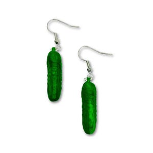 Pickle Earrings 3D Printed Funny Lightweight Jewelry