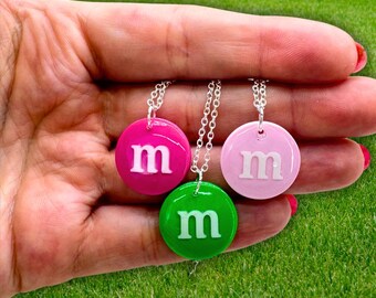 Chocolate Candy Necklace 3D Printed Food 18" 925 Sterling Silver Jewelry