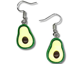 Pendientes de aguacate, pequeños y ligeros, con dijes