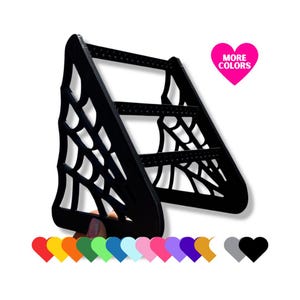 Spiderweb Earring Display Rack Jewelry Standing Spooky Halloween Web