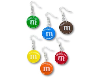 Chocolate Candy Earrings 3D Printed Nostalgic Foodie Jewelry Gift