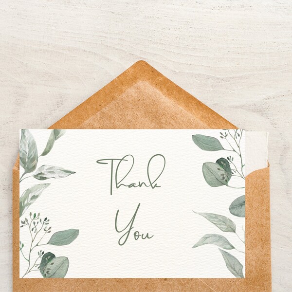 Thanks Card - Thank You Card, Thank You Postcard, Typography Thank You, Thank You Note, Thank you Very Much,