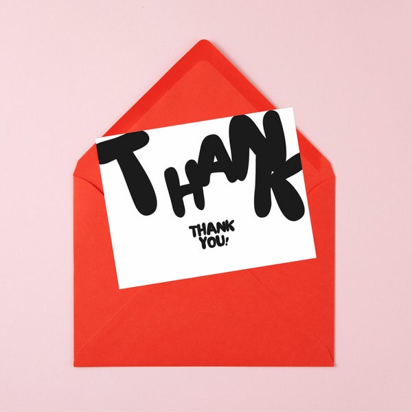 Thanks Card - Thank You Note,Thank you Very Much,Thanks Card,Personalised Thanks