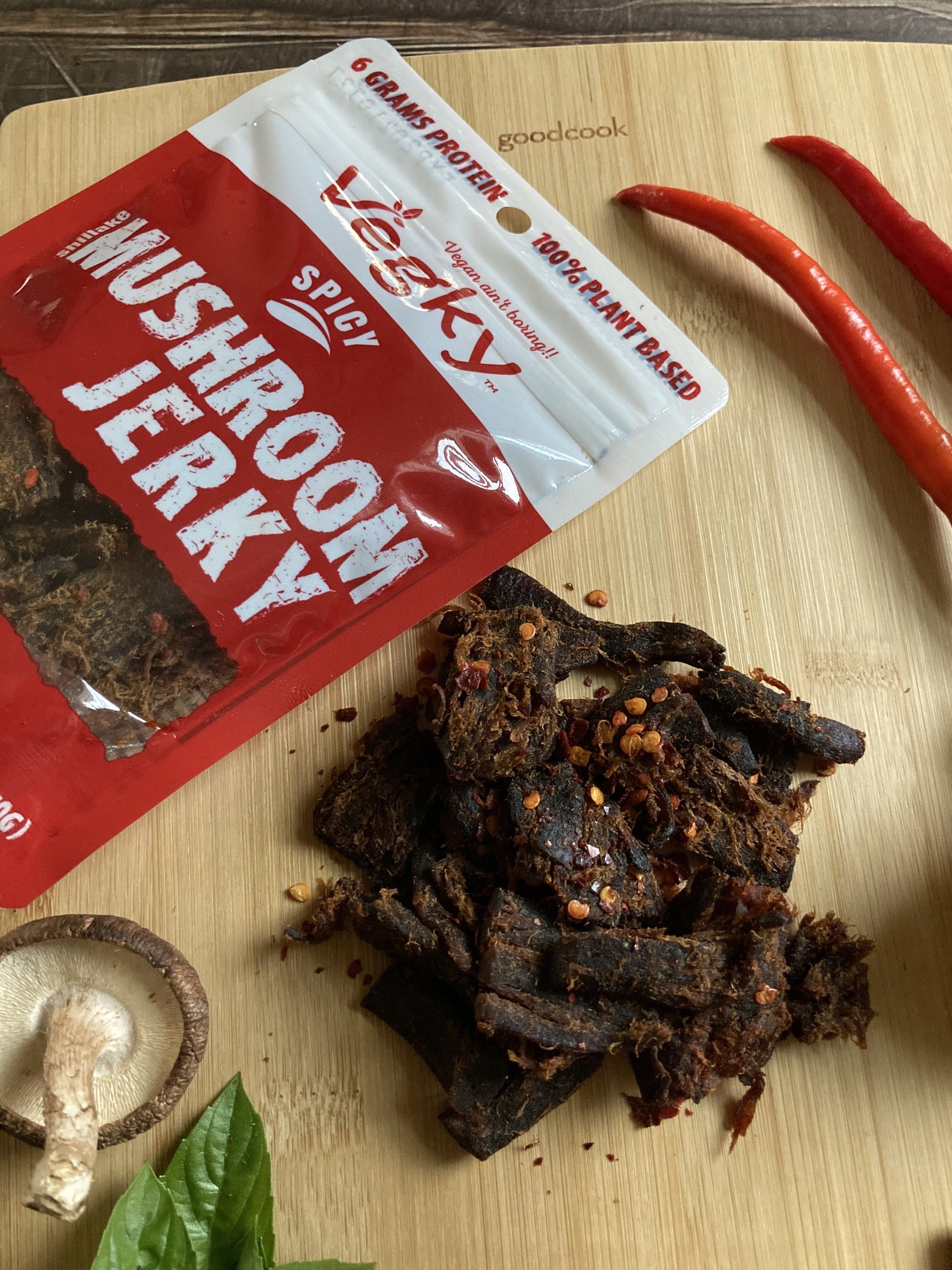 Mushroom Jerky 2 Flavors 70 Grams each Etsy