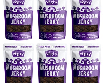 BBQ Vegan Shiitake Mushroom Jerky 70 Grams - 6 packs