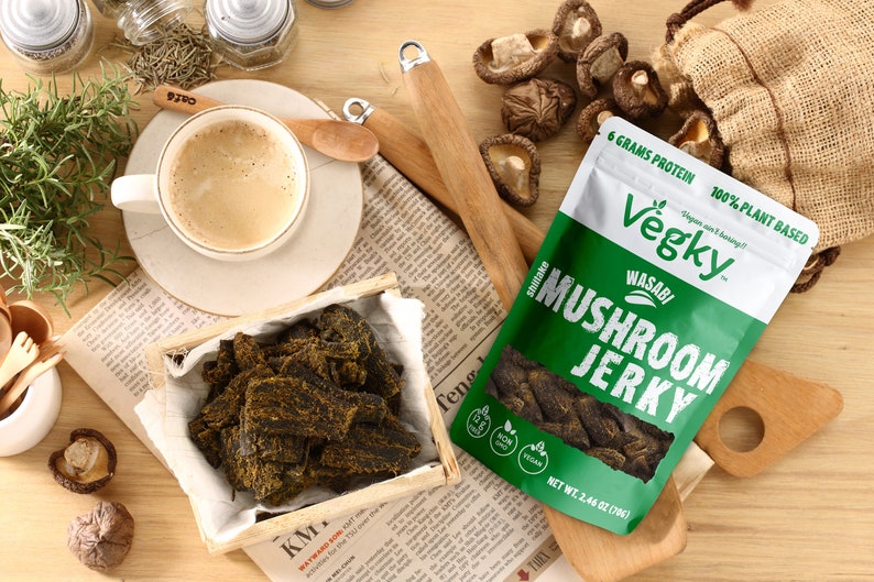 Vegan Shiitake Mushroom Jerky 5 Flavors Etsy