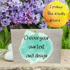 Biglietto seminato, crea il tuo design e testo, Compleanno, Anniversario, Condoglianze, Battesimo, Matrimonio, Nascita, nuovo animale domestico, personalizza per te.