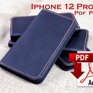 Capa carteira para iPhone 12 Pro Max pdf padrão DIY