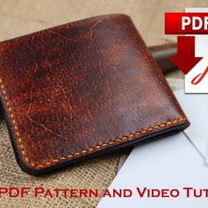 Patrón de bricolaje en pdf de billetera plegable simple, con instrucciones