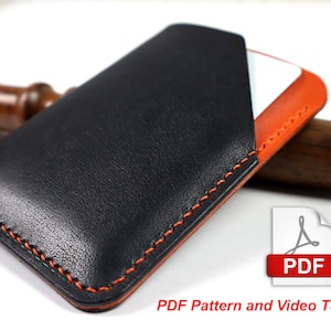 Kleine leren kaarthouder/portemonnee pdf DIY-patroon - met instructies