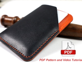 Small leather Card Holder /wallet pdf  DIY pattern- with instructions