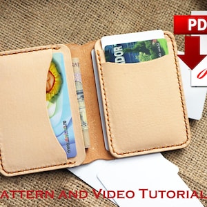 Patrón de bricolaje de billetera plegable vertical en pdf con instrucciones