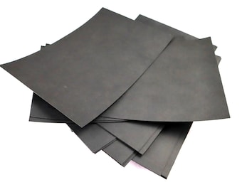 Texon schwarze Verstärkungsplatten - Ledersteife 0.6/0.8 mm - 5 STÜCK Set - Bon Tex Taschenstäbchenplatten - Größe 20 cm x 30cm
