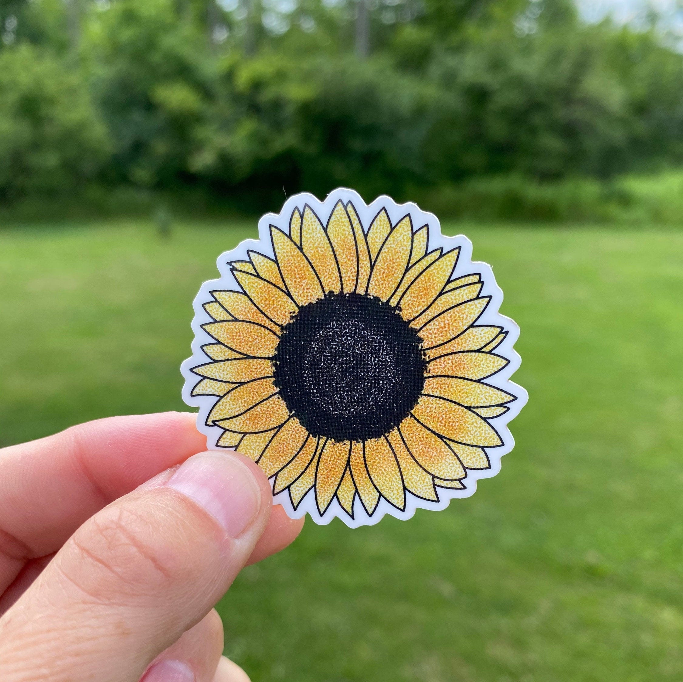 Sunflower Vinyl Sticker WATERPROOF Etsy