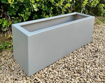 Marble Grey Aluminium Garden Planter