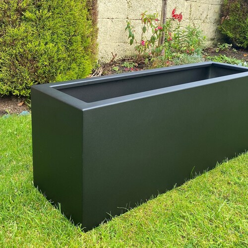 Black Extra Large Metal Garden Planter Pot Trough - Etsy