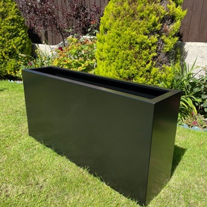 Black Extra Large Tall Indoor / Outdoor Metal Garden Planter - Etsy UK