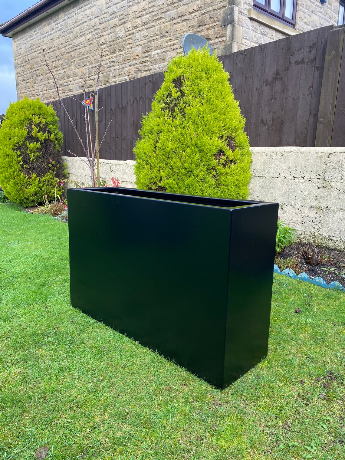 Black Tall Large Aluminium Outdoor Indoor Garden Planter - Etsy UK
