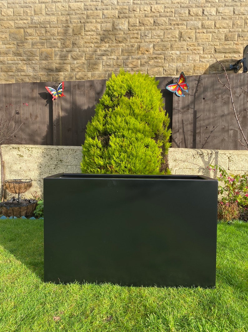 Black Tall Large Aluminium Outdoor Indoor Garden Planter - Etsy UK