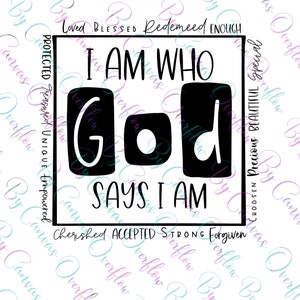 I am who God says I am biblical image