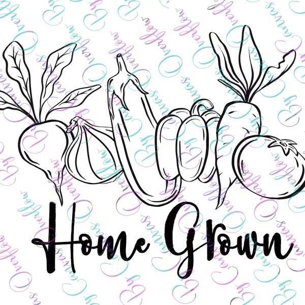 Home Grown Vegetable Digital Clip Art