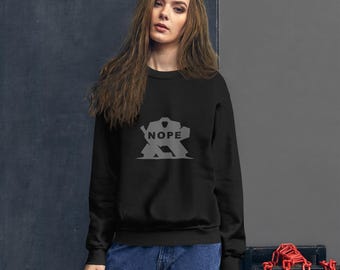 Hockey Goalie Sweatshirt – “NOPE” Graphic | Unisex Goalie Crewneck, Hockey Gift for Goalies, Players & Coaches