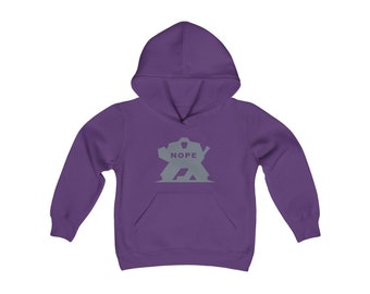 Sweat à capuche pour gardien de but de hockey junior - Sweat-shirt pour enfant en mélange épais | Cadeau Tendy pour garçon et fille | Sweat à capuche pour gardien de but de hockey sur glace