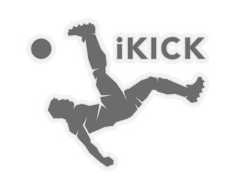 Soccer player sticker, unique original soccer sticker, Kiss-Cut Stickers, Soccer Player Car Sticker, Soccer Decal for Cars, Soccer Fan