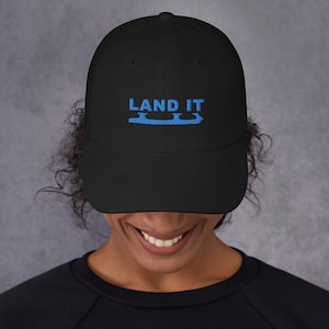 Land it skating hat, Figure skating hat, ice skating hat, gift for skater, gift for skating coach, end of season gift coach gifts, go figure
