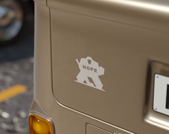 Hockey goalie “nope” car sticker, Ice hockey car decor, Goalie life sticker, Goaltender window decal, hockey mom decal, Rink warrior window