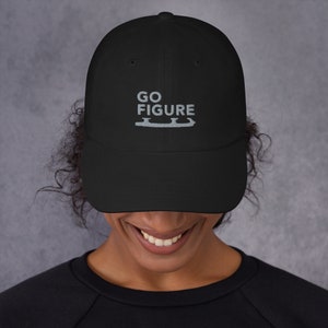 Go figure skating hat, ice skating cap, teen skater hat gift, Adult skater gift, boy skater hat, graduation skating gift, ice skating coach