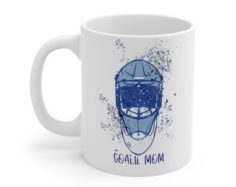 Mug pour maman gardien de but de hockey : tasse à café en céramique de 11 oz