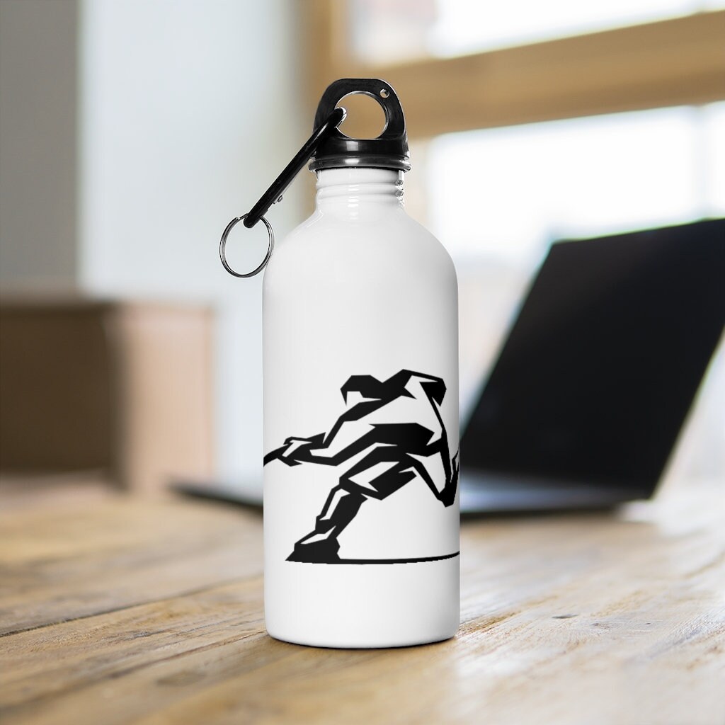 Hockey player water Bottle Stainless Steel Water Bottle Etsy
