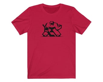 Hockey Goalie Graphic Tee | Unisex Jersey Short Sleeve | Ice Hockey Gift for Goalies, Players & Coaches