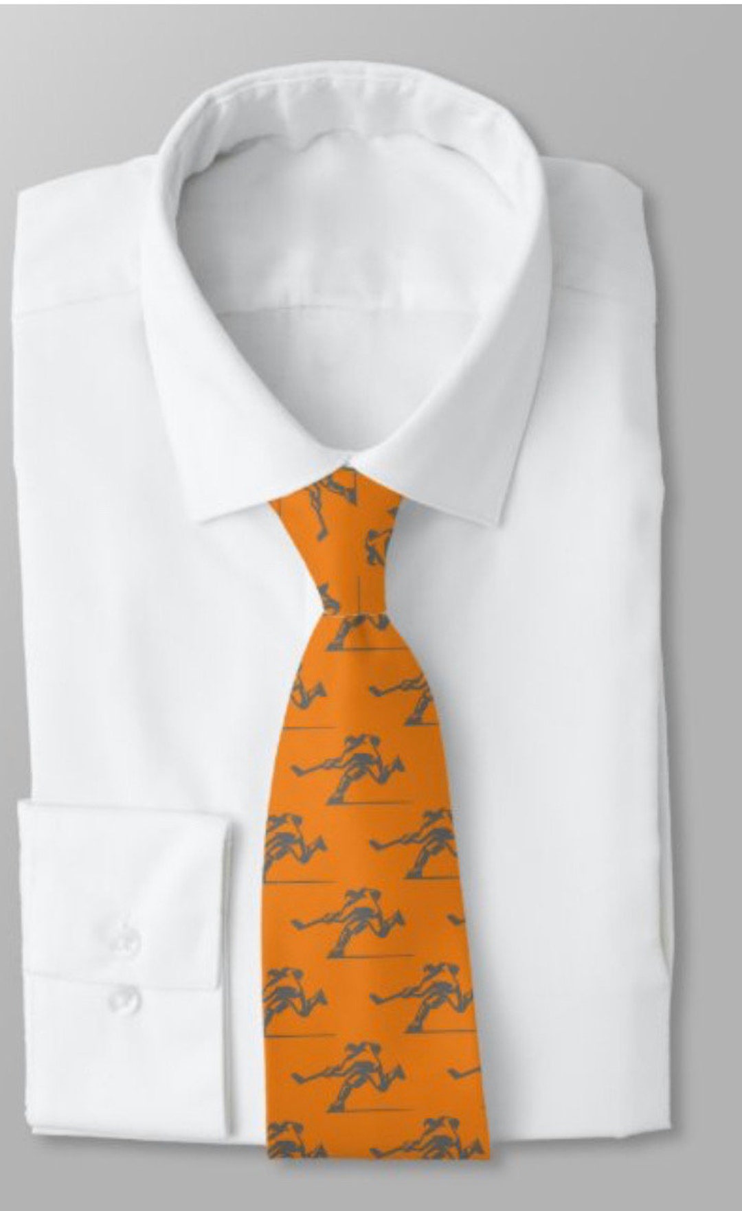 orange-hockey-players-tie-hockey-event-tie-high-school-etsy